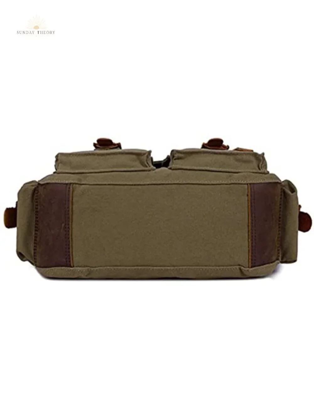 Vintage Military Canvas Leather Laptop Messenger Bag 17